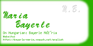 maria bayerle business card